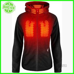 Heated Fleece Jacket with Battery, 4 Heat Settings, Winter Sports